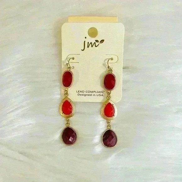 The Reds Statement Earrings - Picture 1 of 3